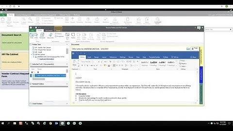 Demo: OnBase Foldering for Human Resources