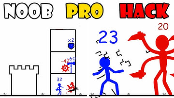 NOOB vs PRO vs HACKER - Stick War Hero Tower Defense 3 | Gameplay Walkthrough (Android,iOS)