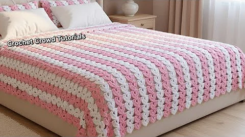 Amazing Crochet Tutorial For blankets/Easy Design with easy stitch for beginners 