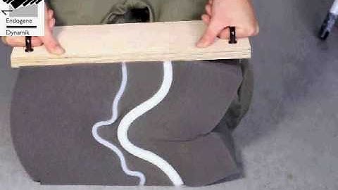 Folding of two silicone layers of different thickness (Structural Geology, analogue modelling)