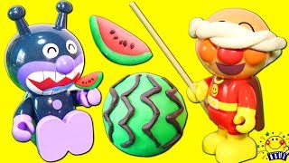 アンパンマン おもちゃ スイカ割りにバーベキュー！夏休み楽しいな ねんど たまご 虫 カブトムシ 料理 ままごとトントン たまごMammy