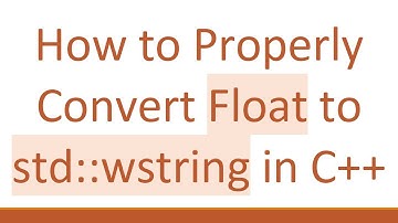 How to Properly Convert Float to std::wstring in C++