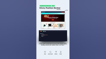 Sticky Position Navbar using CSS #codewith_muhilan #css #coding