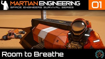 Room to Breathe! Starter Outpost with Simple Vanilla Airlock | Martian Engineering E1 | SE Survival