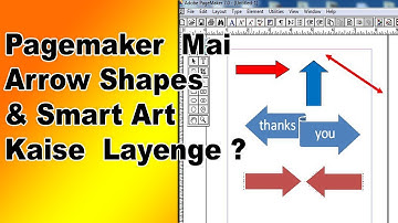 How to bring Arrow shapes and SmartArt in Pagemaker from Word tutorial in Hindi