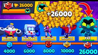 NONSTOP to 26000 TROPHIES Without Collecting TROPHY ROAD + Free Brawler - Brawl Stars