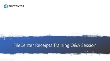 Getting Started with FileCenter Receipts Q&A