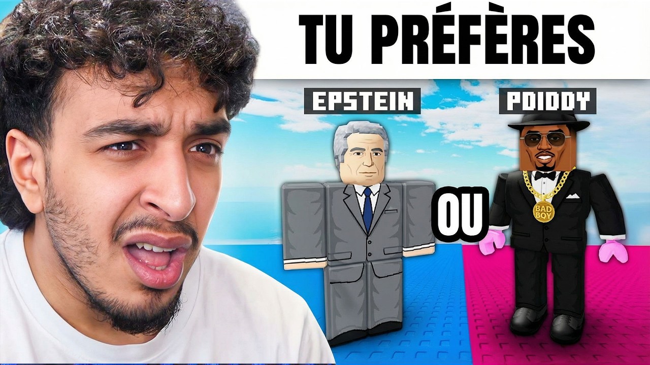 TU PRÉFÈRES ET LES CHOIX SE RÉALISENT SUR ROBLOX (j’ai failli me faire ban)