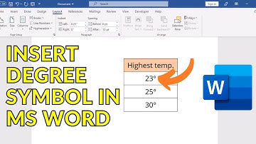 How to Insert Degree Symbol in Microsoft Word