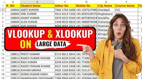 How To Apply VLOOKUP and XLOOKUP Formula on Large Data in Excel [हिंदी में]