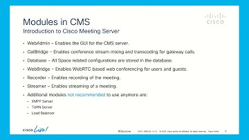 Understanding Cisco Meeting Server Modules
