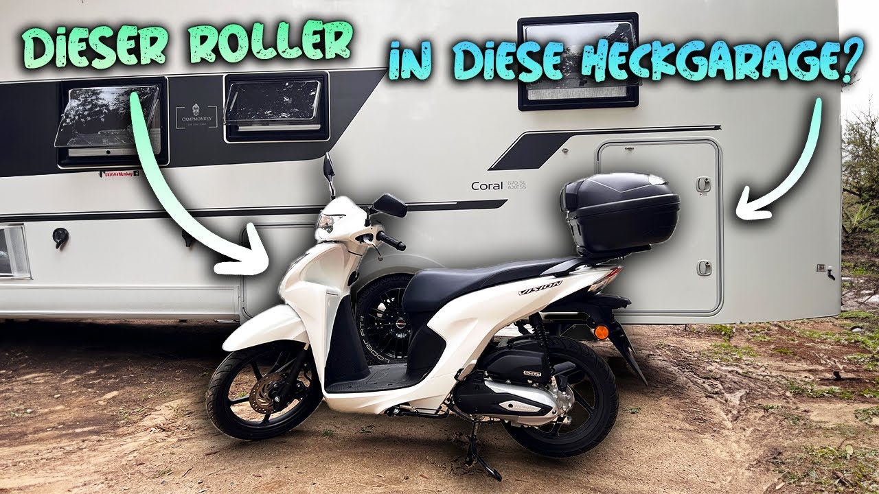 Motorroller im Wohnmobil transportieren geht das? Honda Vision 110ccm der perfekte RV Scooter