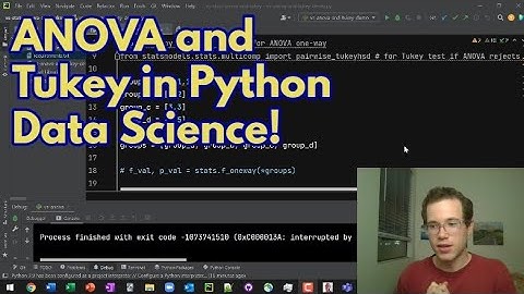 Anova and Tukey Tests in Python for Data Science!