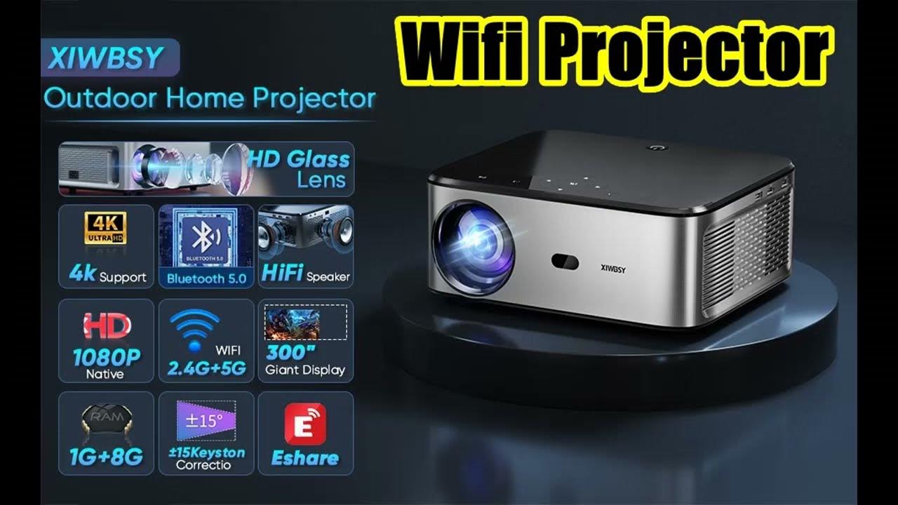 XIWBSY Projector with WiFi and Bluetooth YouTube