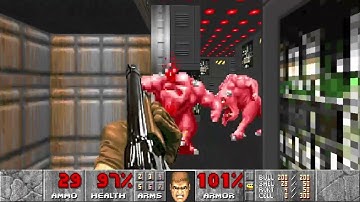 DooM [E1M7 - Computer Station] w/ commentary (Ultra-Violence 100%) Walkthrough