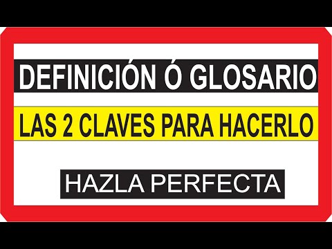 Video: Glosario De Términos Y Abreviaturas