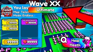 😱 omg!! 🔥 *new ultimate glitch!!* i broke endless mode! x wave | toilet tower defence