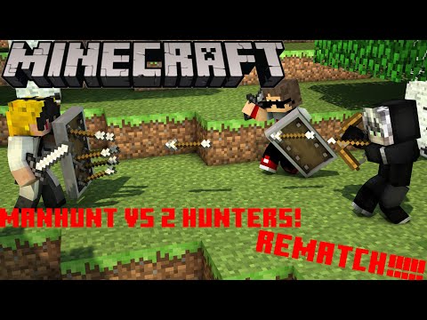 Minecraft Manhunt !! Vs 2 Hunters! Rematch!!!