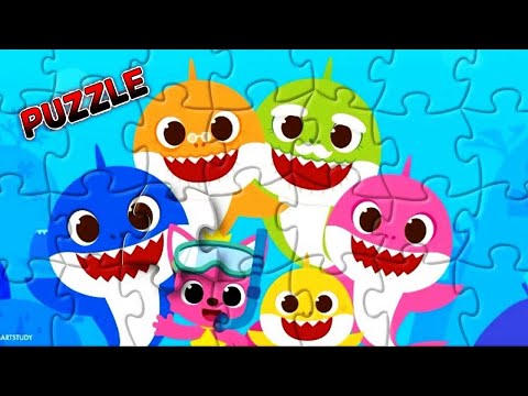 How to solve jigsaw puzzle Baby Shark 35🧩 -  Fun Learning with Danik and Lesha