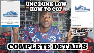 Nike Dunk low UNC will be a PROBLEM! Complete Details on Finishline/JD & FLX APP Algorithm Switch!