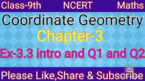 Class-9th maths/NCERT/Coordinate Geometry/Chapter-3/Ex-3.3 intro and solutions