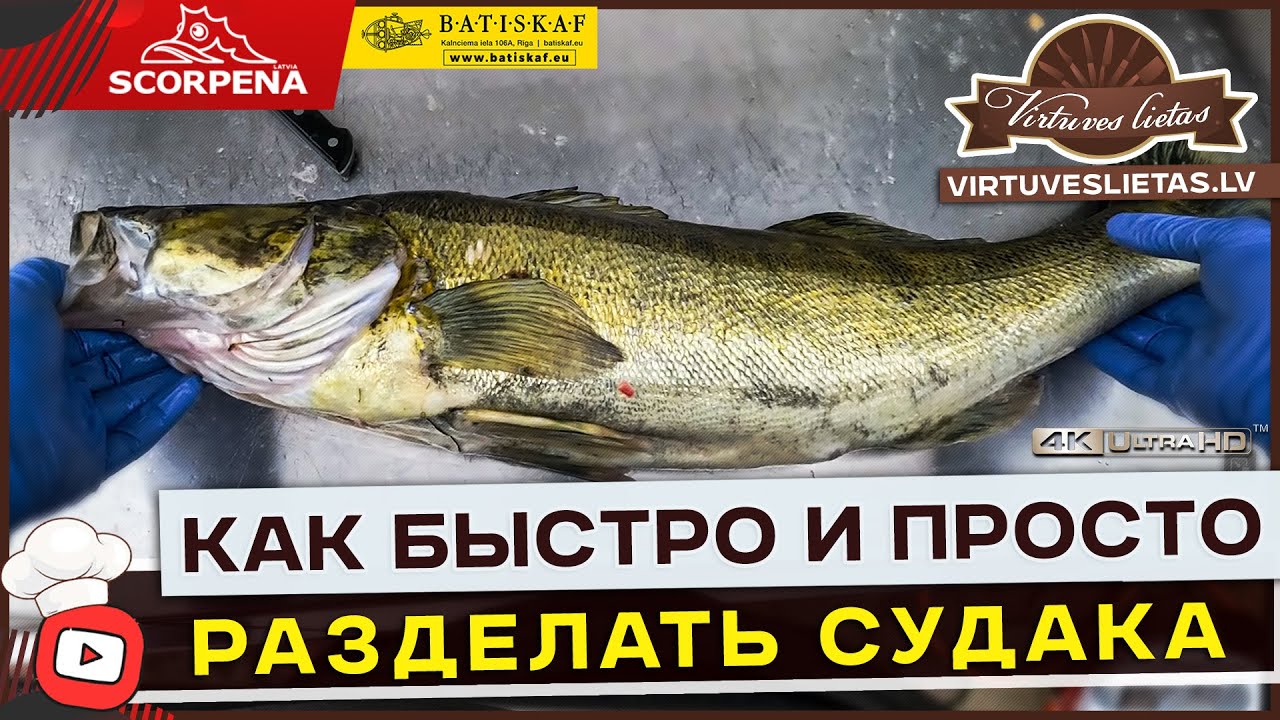 Быстрая разделка судака на филе