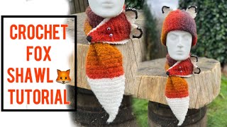 Crochet the Adorable Fox Shawl You Can Make in ANY SIZE!