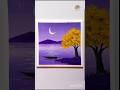 🌙 Beautiful Moonlight Scenery Painting | Easy Acrylic / Poster Color Art for Beginners 🎨✨ #ytshorts