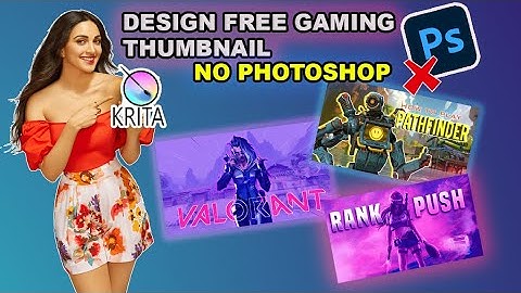 YouTube Thumbnail create using free software KRITA #krita