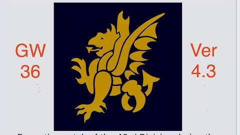 Version 4.3 GW 1936 changes vs 4.2 - Operation 43rd Wessex