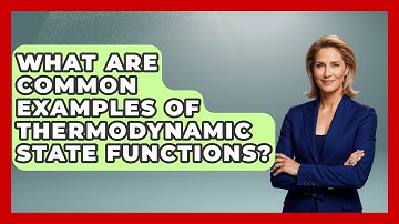 What Are Common Examples of Thermodynamic State Functions? - Thermodynamics For Everyone