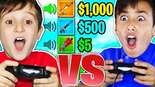 FIRST TO GUESS GUN SOUND WINS $1000!!! - 9YR OLD vs 12YR OLD 1V1 Fortnite Challenge