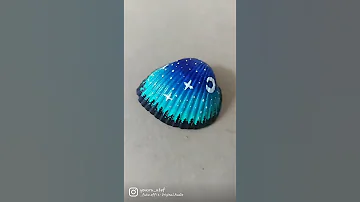Painting Galaxy On Shell Shell Art Paint رسم صدفه مصر 
