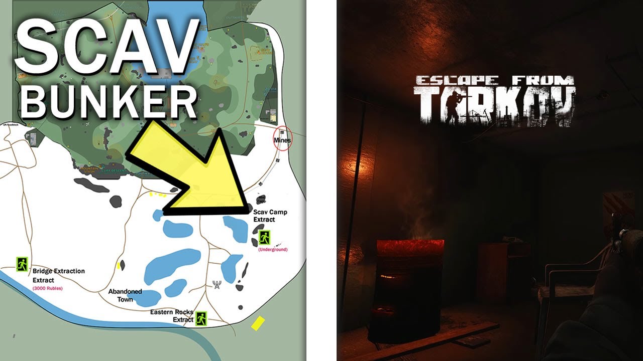 Scav Bunker Woods Exit Location With Map Escape From Tarkov Youtube