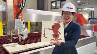 4020 5 Axis waterjet machine for marble cutting