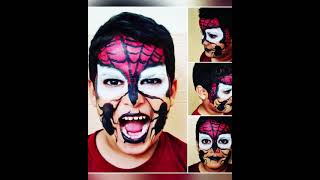 الرسم على الوجه .. سبايدرمان .. Face Painting ... Spiderman