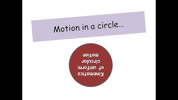 Motion in a circle -  A level Physics