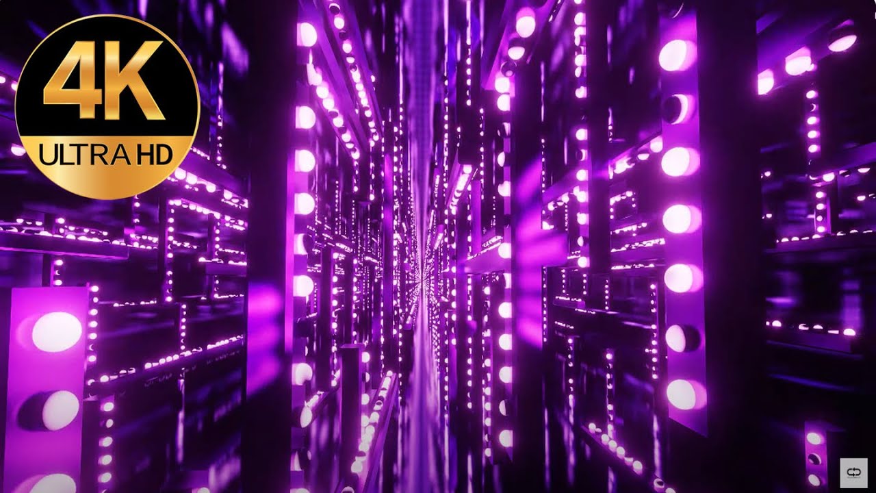 4 hour 4k VJ loop Flashing Led Lights Metallic Purple color Relaxing ...
