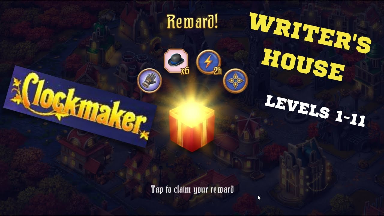 How to play Clockmaker Writer's House levels 1-11 - YouTube