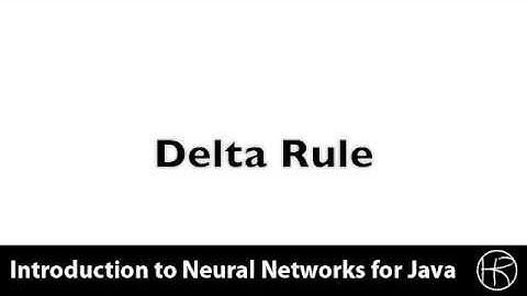 Introduction to Neural Networks for Java(Class 3/16, Part 5/5) - hebb delta rule