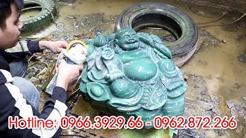 Xưởng Chế Tác Đá Phong Thủy Tự Nhiên 100% - Tượng Phật Di Lặc Đá Thạch Anh Xanh