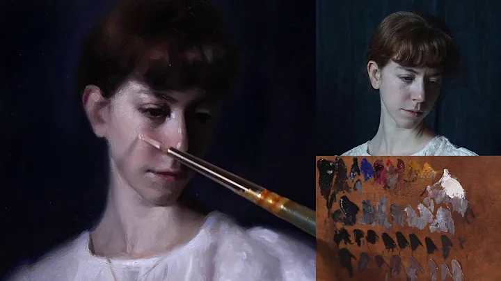 Painting a girl in a white dress with Cornelia Her...