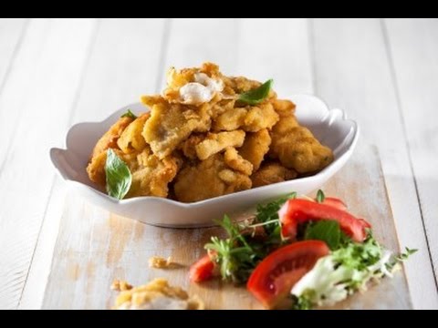 Línguas de bacalhau panadas