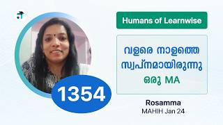 1354 I Rosamma I Humans of Learnwise I MAHIH I Kerala's No.1 IGNOU Coaching Platform #learnwise