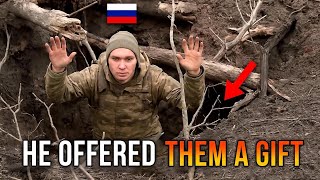 Russian Soldier Surrenders and Brings Gift to Zelensky