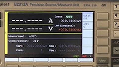 Current-voltage (IV) measurement fundamentals by using SMU (Source/Measure Unit) [SMU PACT#36]