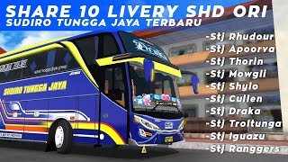 KUMPULAN LIVERY SHD BUSSID SPESIAL BUS SUDIRO  TUNGGA JAYA (STJ) NO PASWORD | LIVERY STJ TERBARU