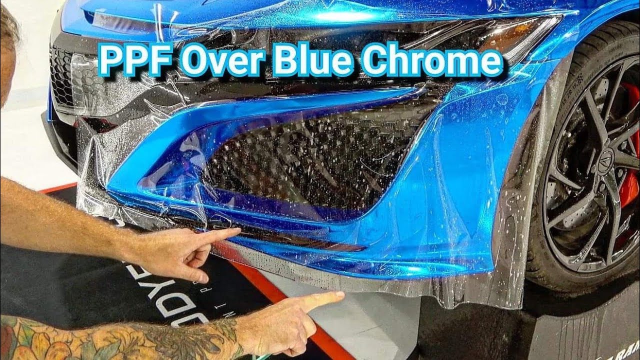 How PPF Over Chrome VInyl Wrap - YouTube