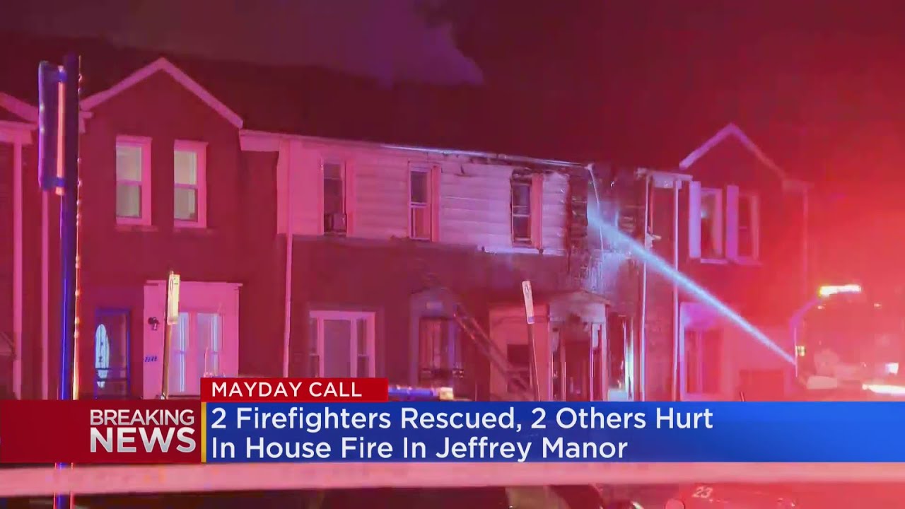 4 firefighters injured after collapse during house fire in Jeffrey Manor