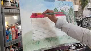 DOING ART WITH DENISE. I REMEMBER OLD  HOUSES LIKE THIS. DO YOU?